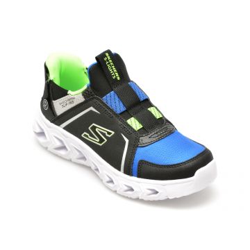 Pantofi SKECHERS negri, HYPNO-FLASH 2.0, din piele ecologica