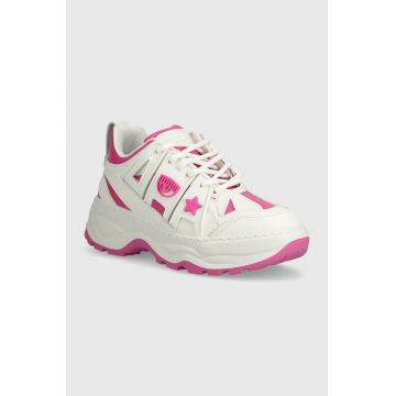 Chiara Ferragni sneakers din piele Eyefly Sneakers culoarea roz, CF3305_285