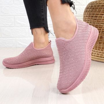 Espadrile roz talpa joasa Abina