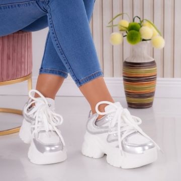 Sneakers dama cu platforma Albi din Piele Ecologica Nisya