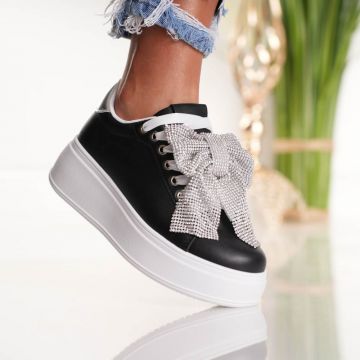 Pantofi Sport Queen Bow - MK11 Black Silver