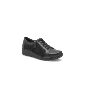 Pantofi sport dama - 384595 - Piele ecologica - Negru