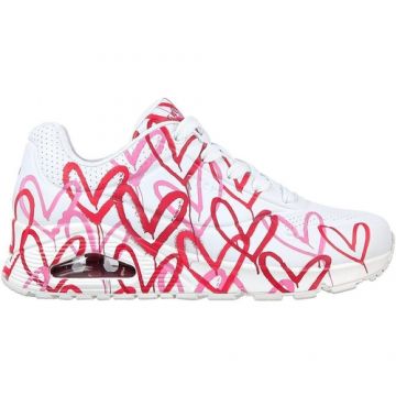 Pantofi sport femei Skechers Uno-spread The Love 155507-WRPK