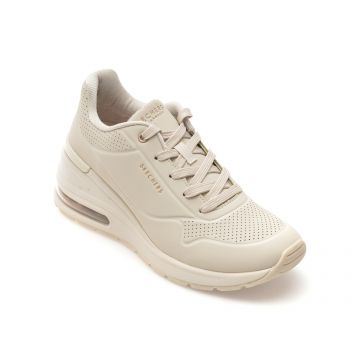 Pantofi sport SKECHERS bej, MILLION AIR, din piele ecologica