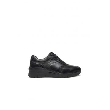 Pantofi sport dama - 304121 - Piele naturala - Negru -