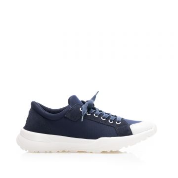 Sneakers bărbati din piele naturală, Leofex - Paul 1 blue strech velur