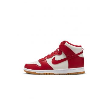 Pantofi sport - W Nike Dunk High - Piele naturala - Rosu -