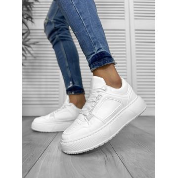 Adidasi barbati casual albi M01 Adidasi barbati casual albi M01
