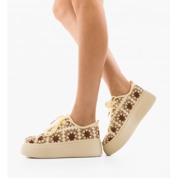 Sneakers dama Maxima Bej Sneakers dama Maxima Bej
