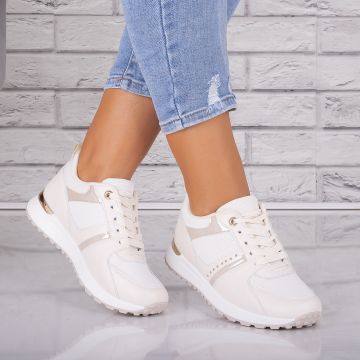 Adidasi dama Bej din Piele Eco/ Textil Alnoa Adidasi dama Bej din Piele Eco/ Textil Alnoa
