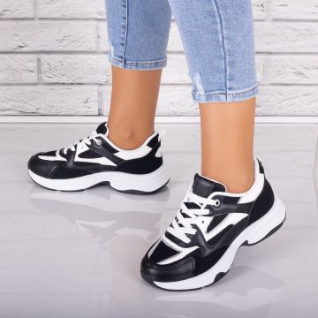 Adidasi dama Negri din Piele Eco/ Textil Alita Adidasi dama Negri din Piele Eco/ Textil Alita